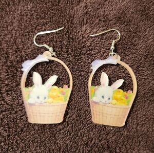 Easter Basket Dangle Earrings